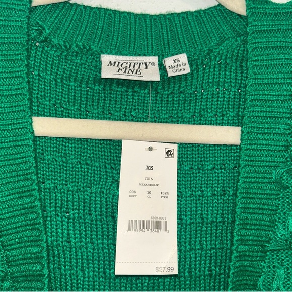 Mighty Fine Vibrant Green Sweater - Picture 3 of 3